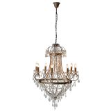 Gisele Antique Bronze Glass Chandelier